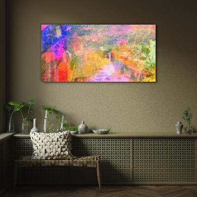 Tablou sticla Peisaj abstract colorat