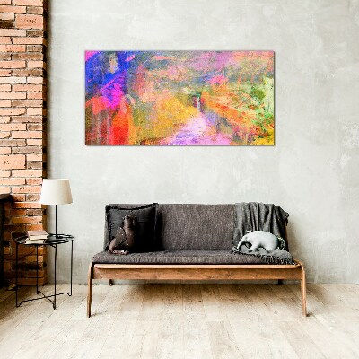 Tablou sticla Peisaj abstract colorat