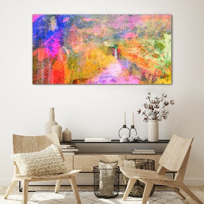 Tablou sticla Peisaj abstract colorat
