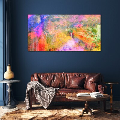Tablou sticla Peisaj abstract colorat