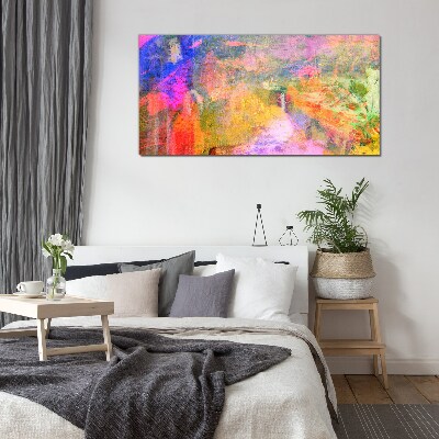Tablou sticla Peisaj abstract colorat