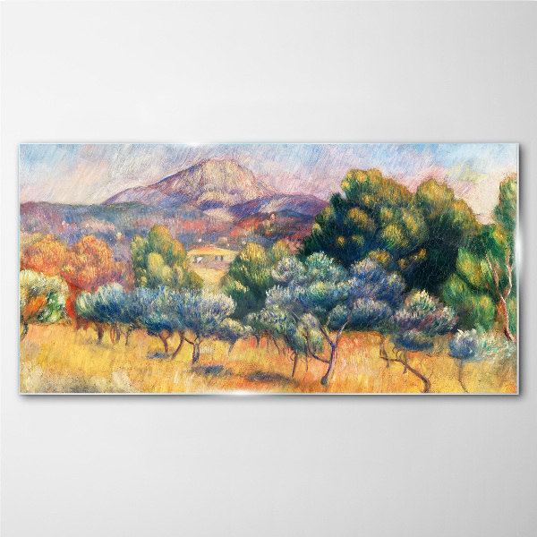 Tablou sticla Peisaj montan colorat