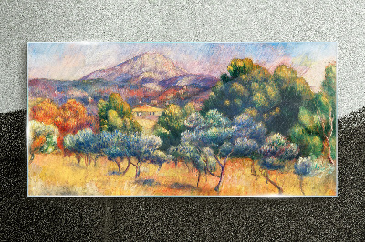 Tablou sticla Peisaj montan colorat