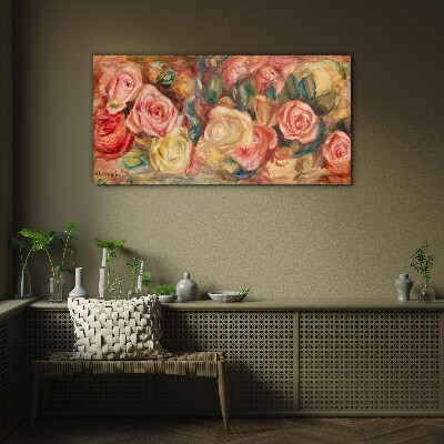 Tablou sticla Buchet floral de trandafiri