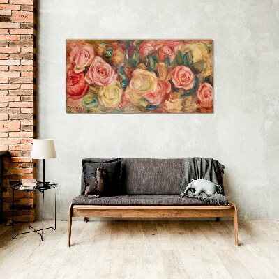 Tablou sticla Buchet floral de trandafiri