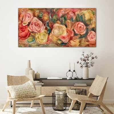 Tablou sticla Buchet floral de trandafiri