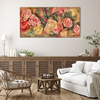 Tablou sticla Buchet floral de trandafiri