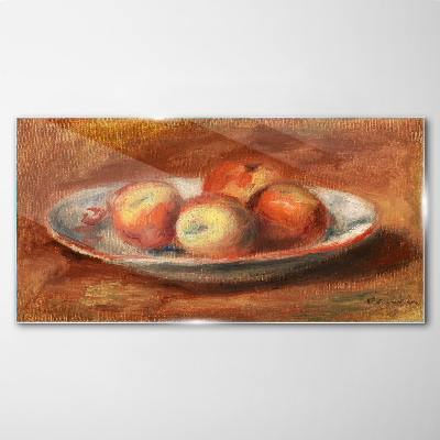 Tablou de sticla Placă fructe de mere
