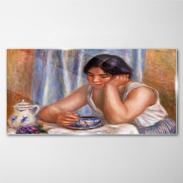 Tablou sticla Reflecții la o ceașcă de ceai