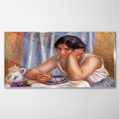Tablou sticla Reflecții la o ceașcă de ceai