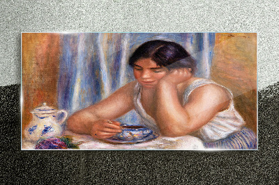 Tablou sticla Reflecții la o ceașcă de ceai