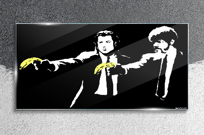Tablou sticla Pop art banane