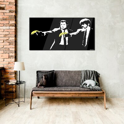 Tablou sticla Pop art banane
