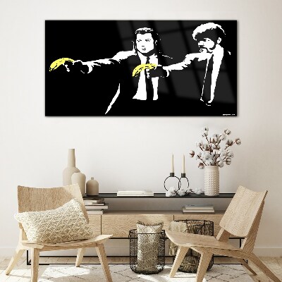 Tablou sticla Pop art banane