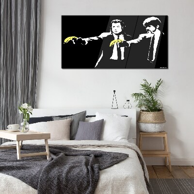Tablou sticla Pop art banane