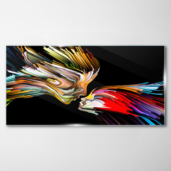 Tablou sticla Unirea sufletelor colorate