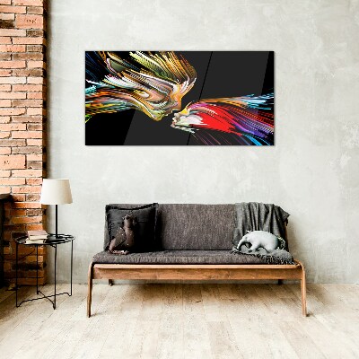 Tablou sticla Unirea sufletelor colorate