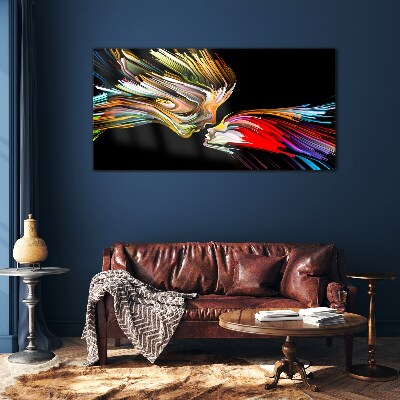 Tablou sticla Unirea sufletelor colorate