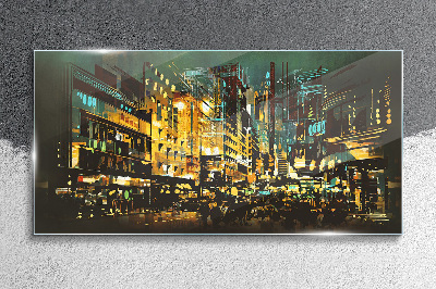 Tablou sticla Abstracția orașului City