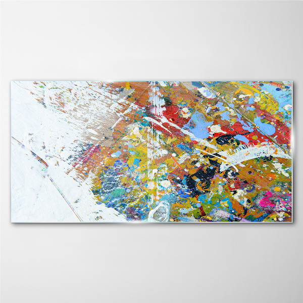 Tablou sticla Haos abstract colorat