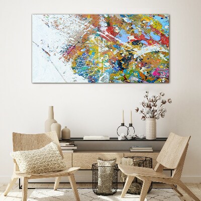Tablou sticla Haos abstract colorat