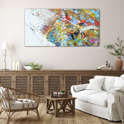 Tablou sticla Haos abstract colorat