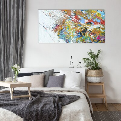 Tablou sticla Haos abstract colorat