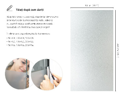 Folie pentru geam cu efect opac