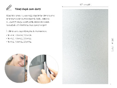 Folie pentru geam cu efect opac
