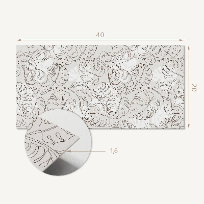 Panou decorativ pvc Model de frunze de linie