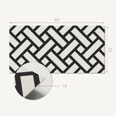 Panou de perete Model geometric împletit