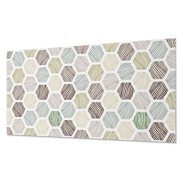 Panou perete Model hexagonal cu linii