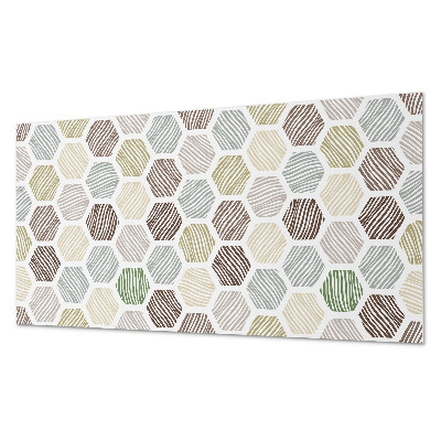 Panou perete Model hexagonal cu linii