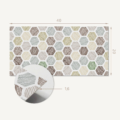 Panou perete Model hexagonal cu linii