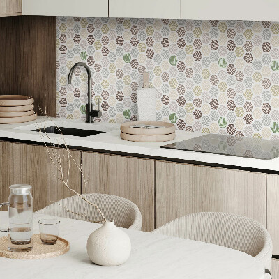 Panou perete Model hexagonal cu linii