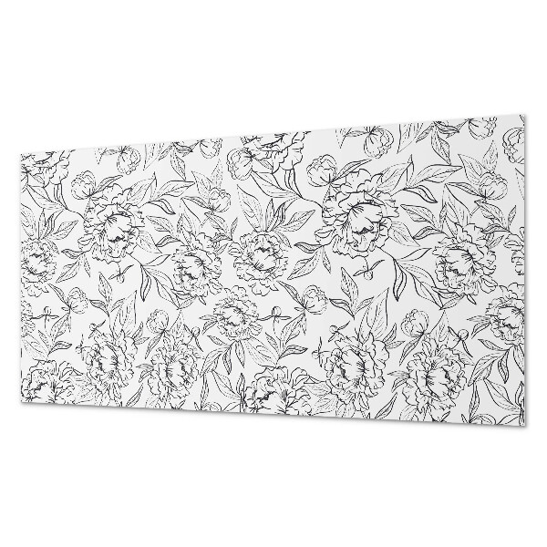 Panou decorativ pvc Model floral cu frunze