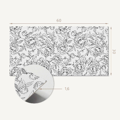 Panou decorativ pvc Model floral cu frunze