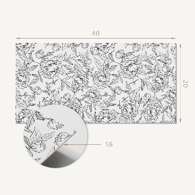 Panou decorativ pvc Model floral cu frunze