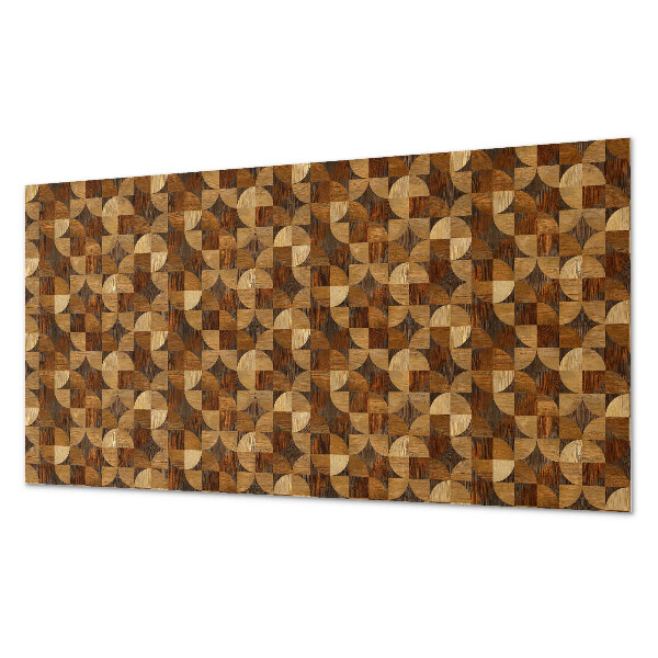 Panou decorativ pvc Model geometric din lemn