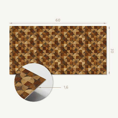 Panou decorativ pvc Model geometric din lemn