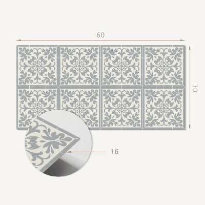 Panou decorativ pvc Model floral pe gresie