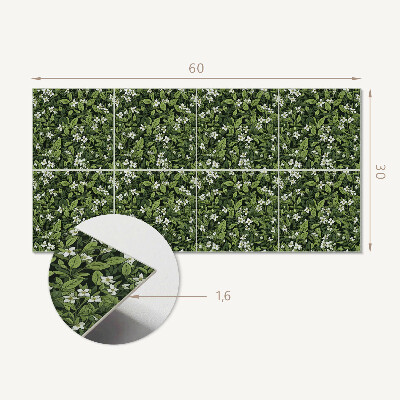 Panou de perete Model floral cu frunze