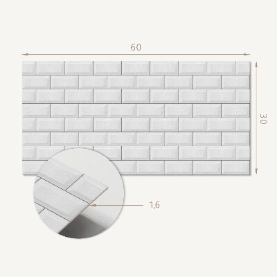 Panou decorativ pvc Placi într-un aranjament de cărămidă