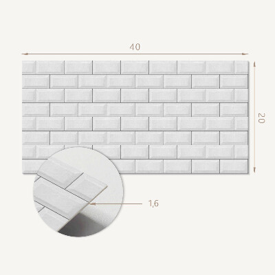 Panou decorativ pvc Placi într-un aranjament de cărămidă