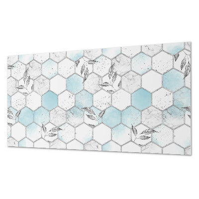 Panou de perete Model hexagonal cu frunze