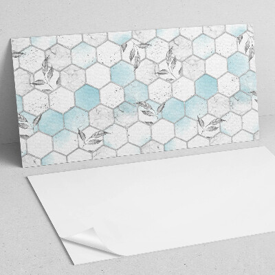 Panou de perete Model hexagonal cu frunze
