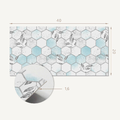 Panou de perete Model hexagonal cu frunze