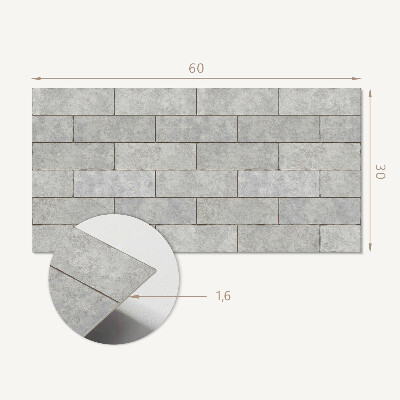Panou decorativ pvc Model de cărămidă 3D
