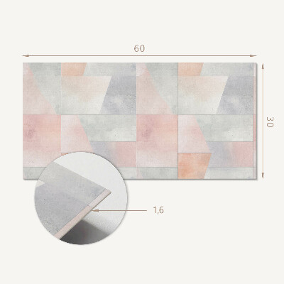 Panou decorativ pvc Geometrie în pasteluri