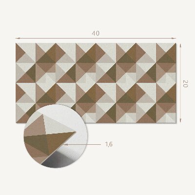 Panou de perete Geometrie în triunghiuri